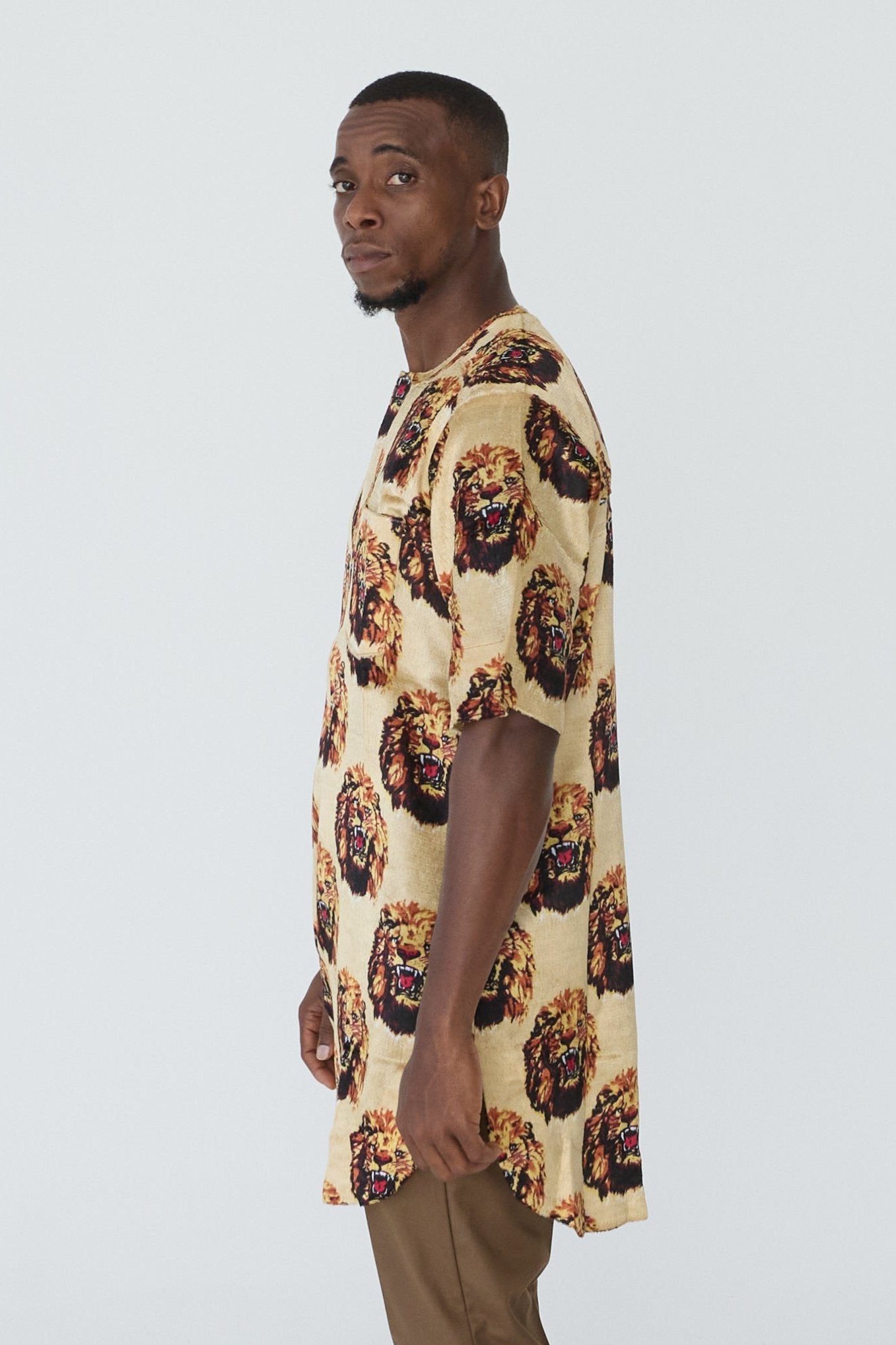 Short Sleeve Lion Head Top