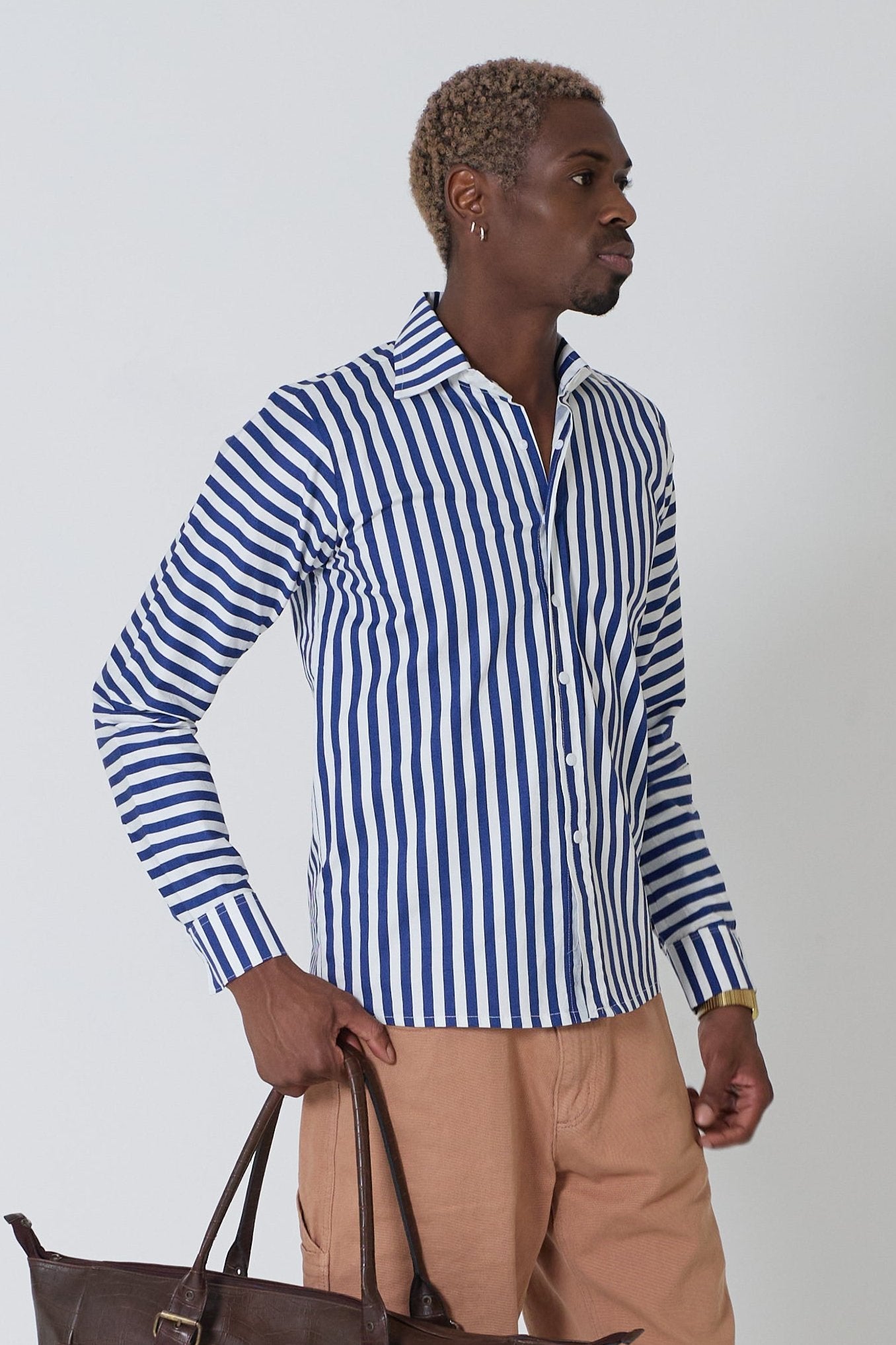 Men's Long-Sleeve Shirt with Collar